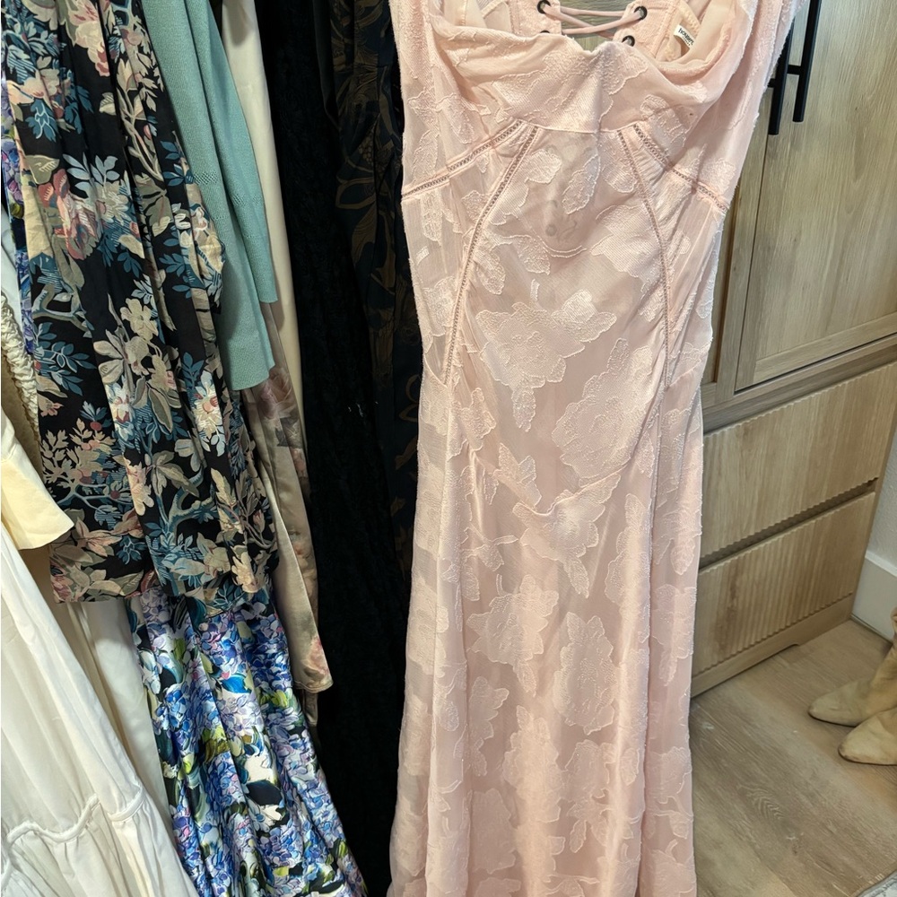 House of CB Blush Pink Floral Maxi Dress